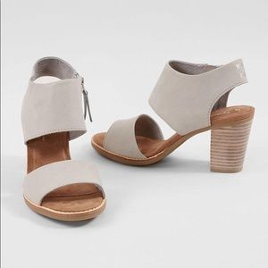 TOMS Majorca Leather Heeled Sandal